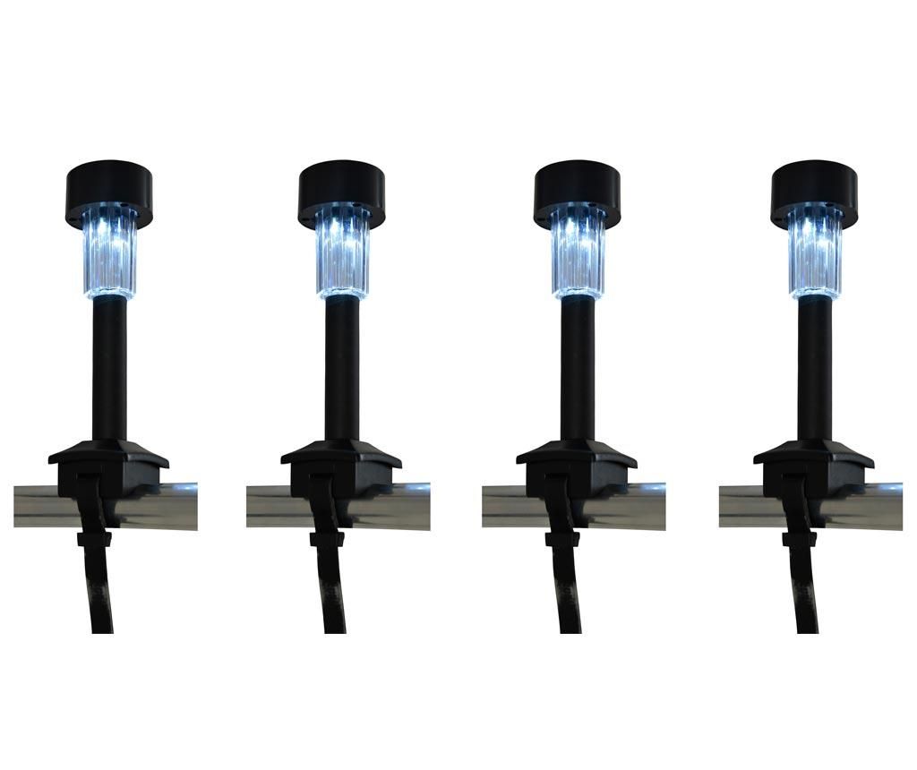 Set 4 lampi solare Näve, Black, plastic, 21x5x5 cm – Näve Näve imagine 2022