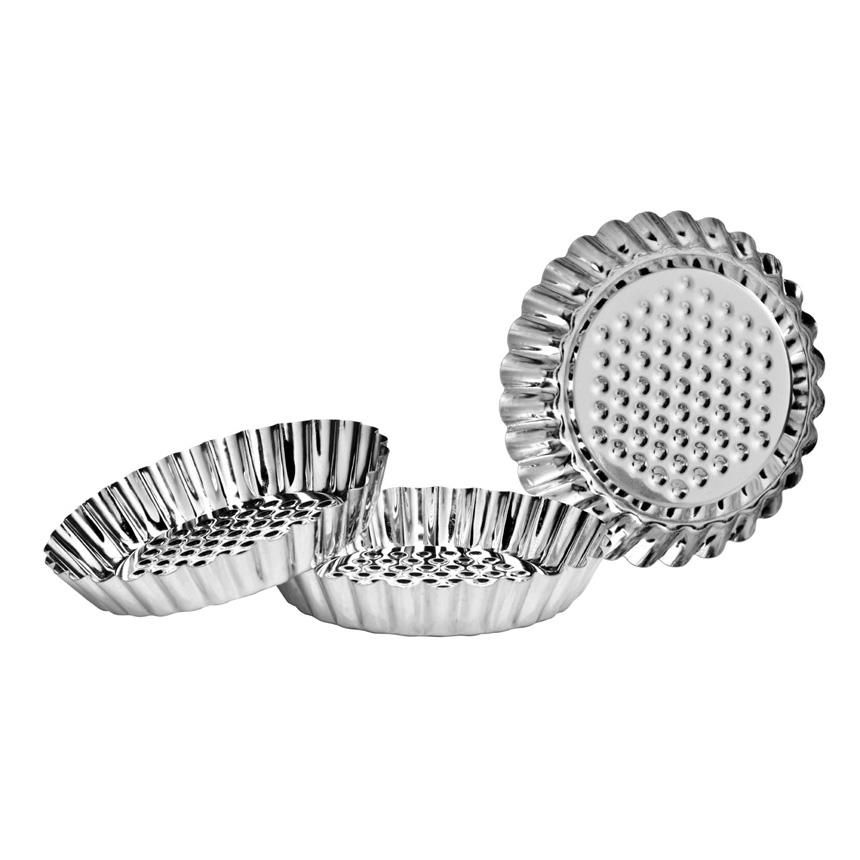 Set 3 forme de copt tarte Round Silver