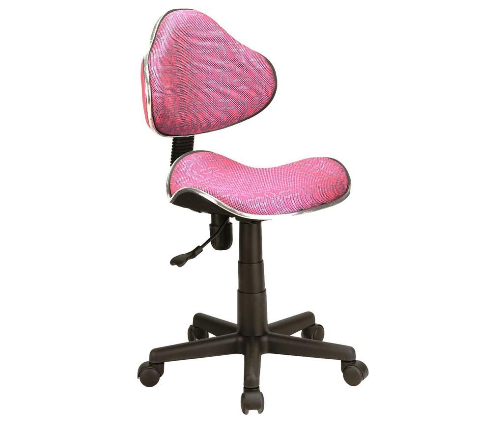 Scaun de birou pentru copii Checkers Pink - Signal, Roz
