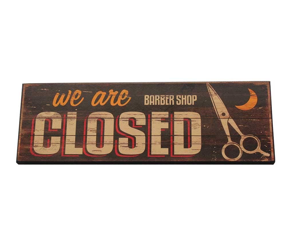 Decoratiune de perete We Are Closed Barber Shop - MyFlair, Maro