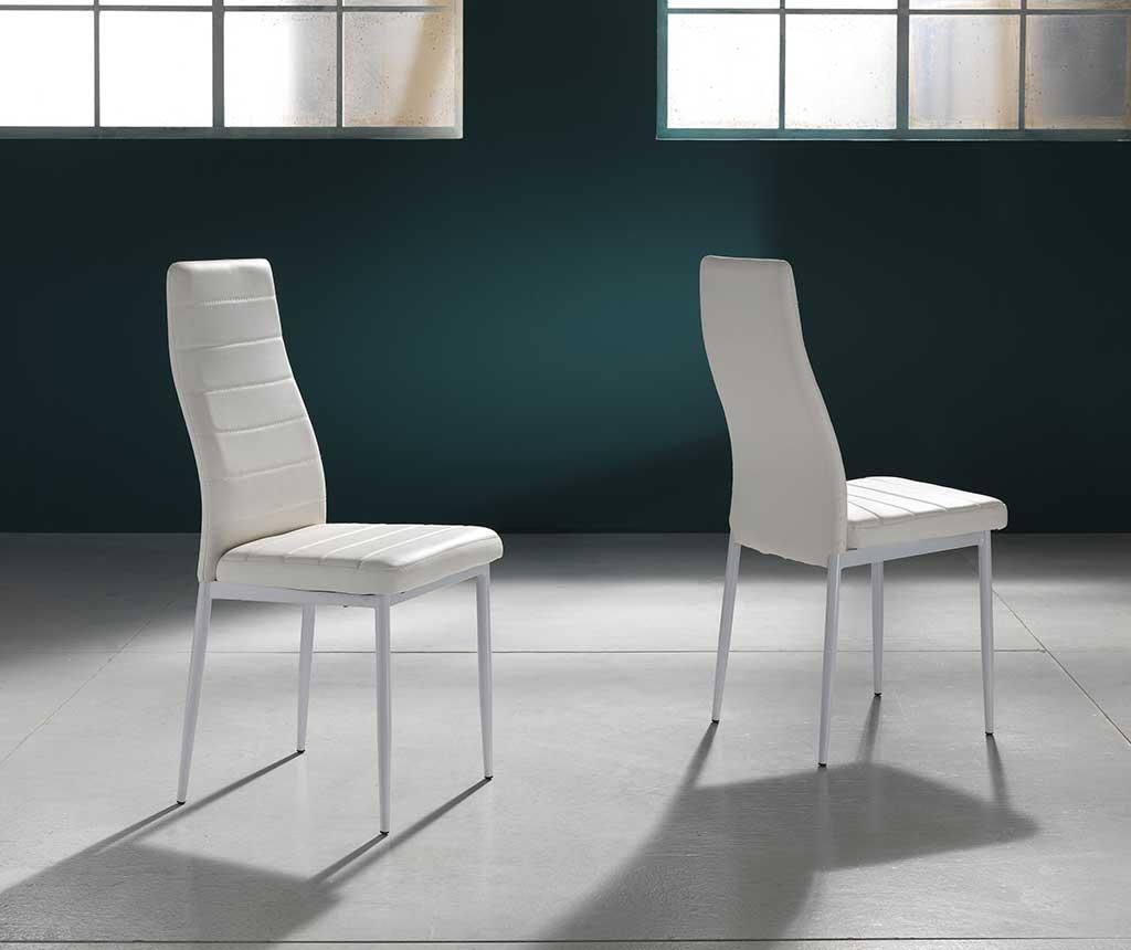 Set 4 scaune Tomasucci, Camaro White, 54x41x94 cm - Tomasucci, Alb