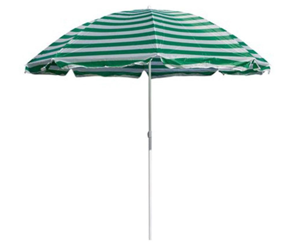 Umbrela de plaja Beach Stripes Green - Happy Green, Verde