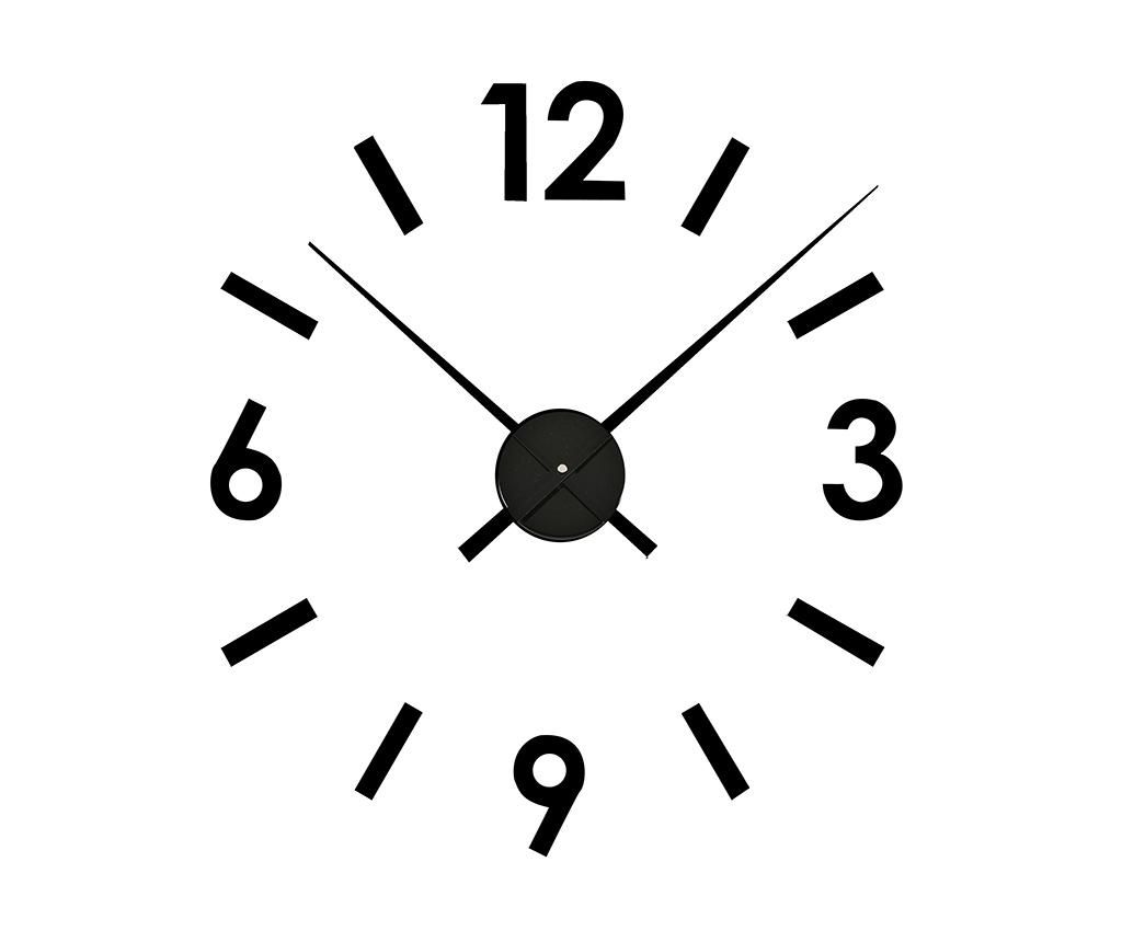 Sticker ceas de perete Time Black - Versa, Negru poza