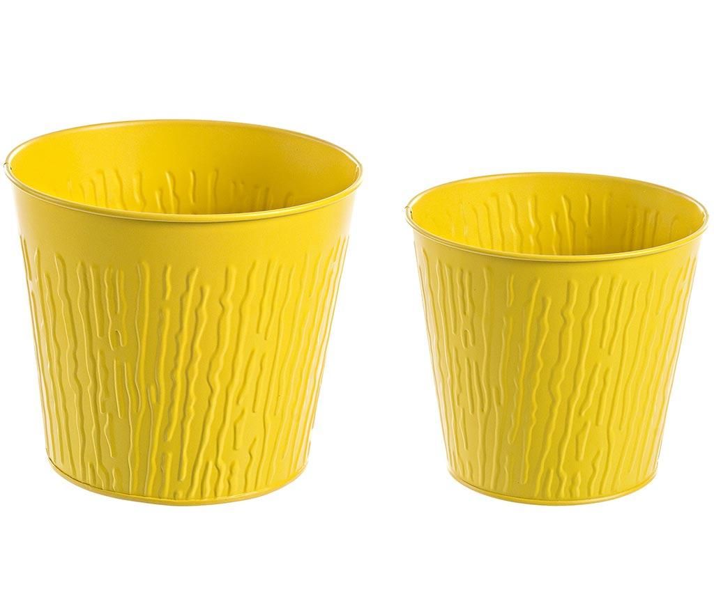 Set 2 suporturi pentru ghivece Terence Yellow