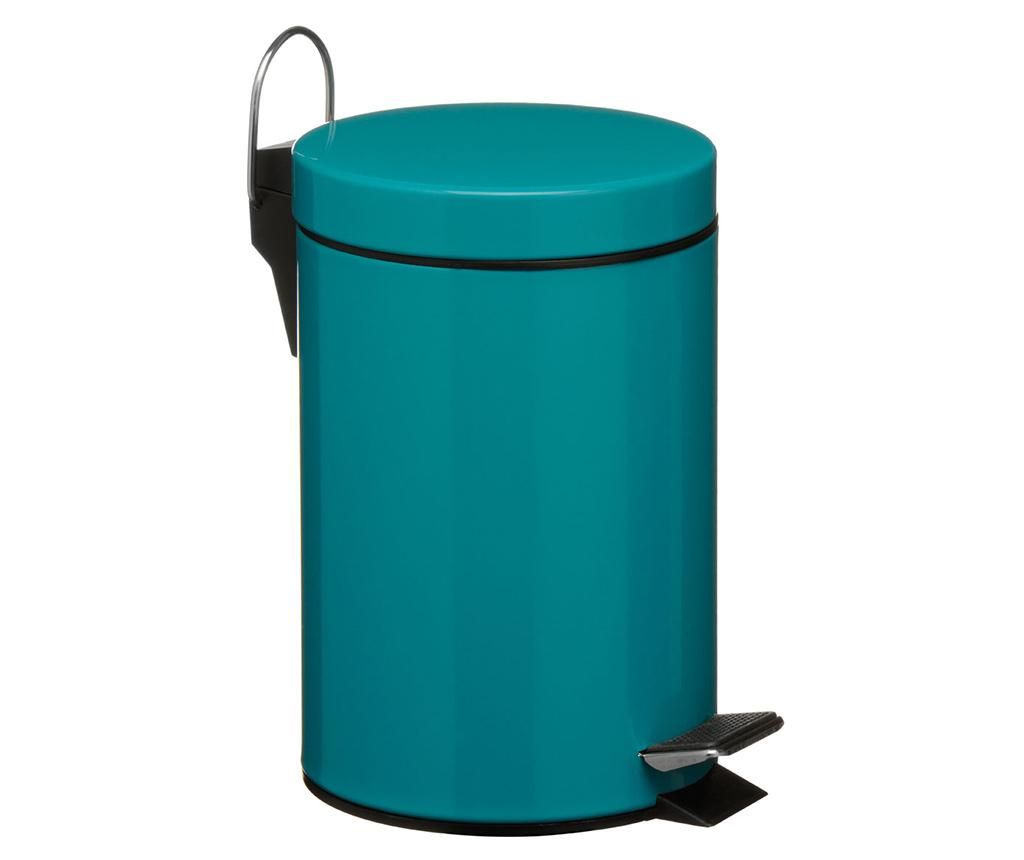 Cos de gunoi cu capac si pedala Simple Turquoise 3 L - Premier