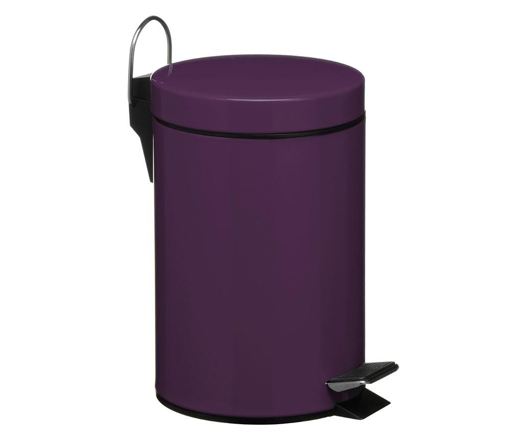 Cos de gunoi cu capac si pedala Simple Purple 3 L - Premier, Mov