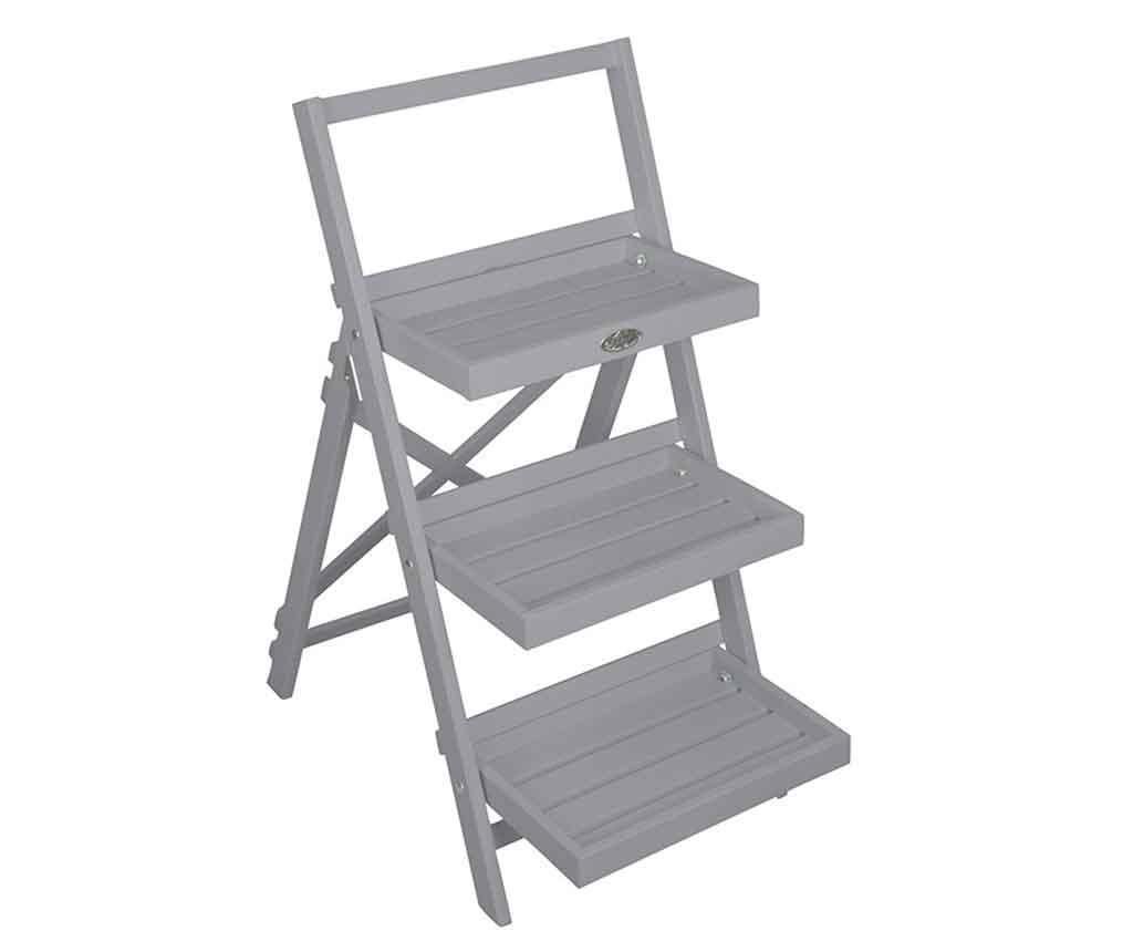 Suport pliabil pentru ghivece Stairs Grey - Esschert Design, Gri & Argintiu