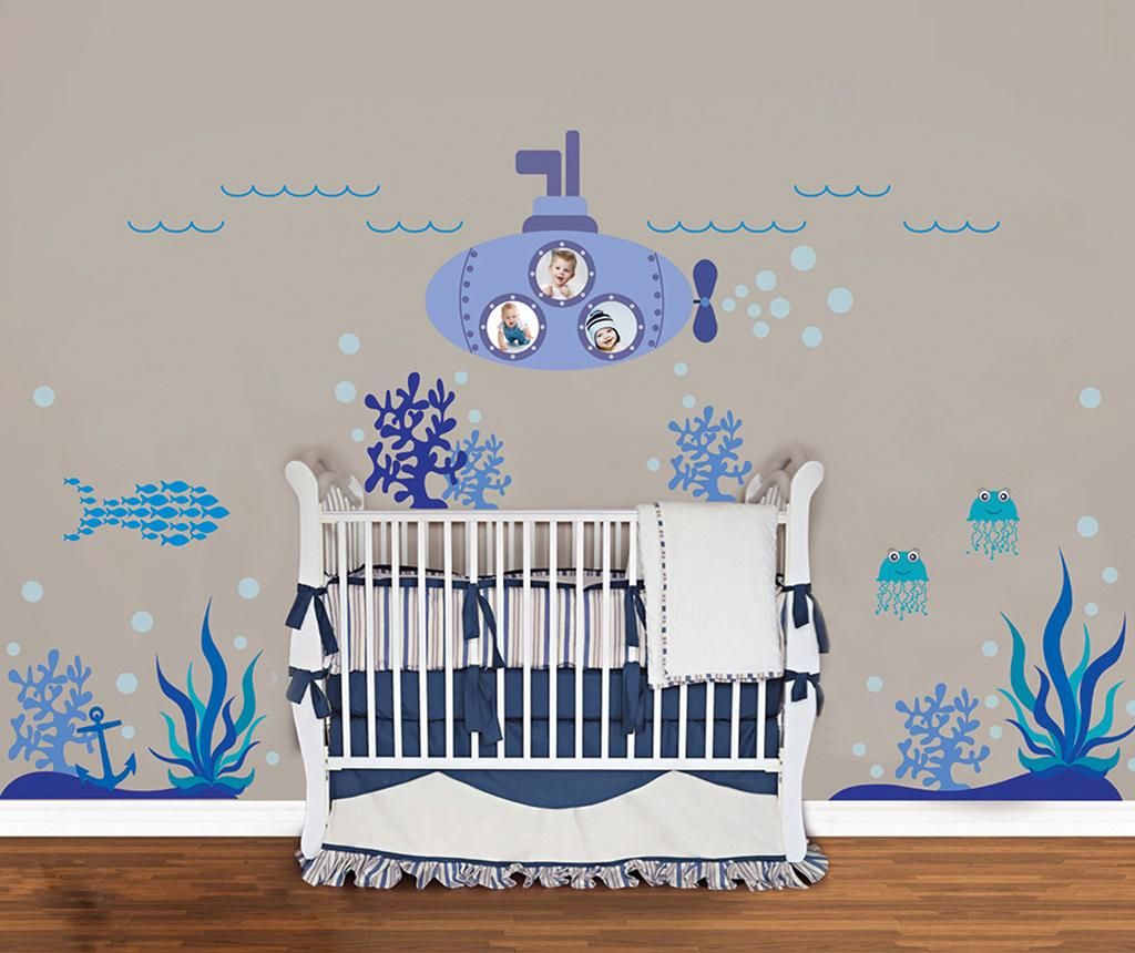 Sticker Ocean World - Wallplus, Albastru