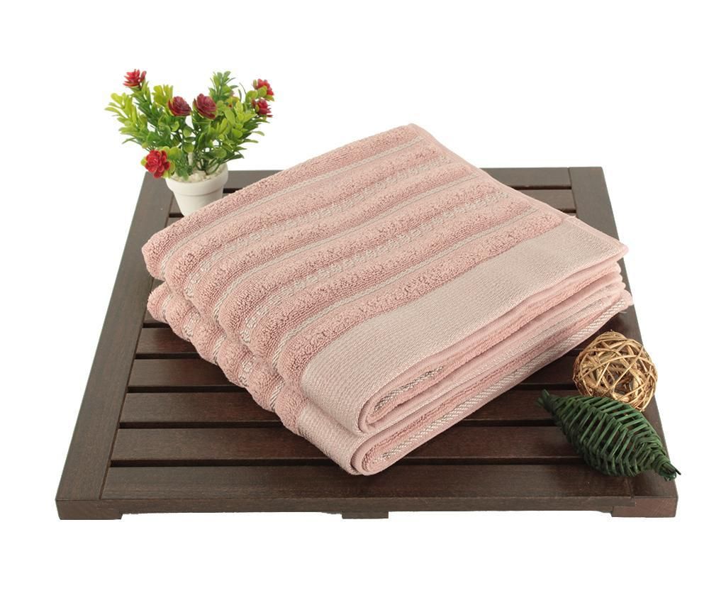 Set 2 prosoape de baie Smooth Lee Dusty Rose Grey 50x90 cm