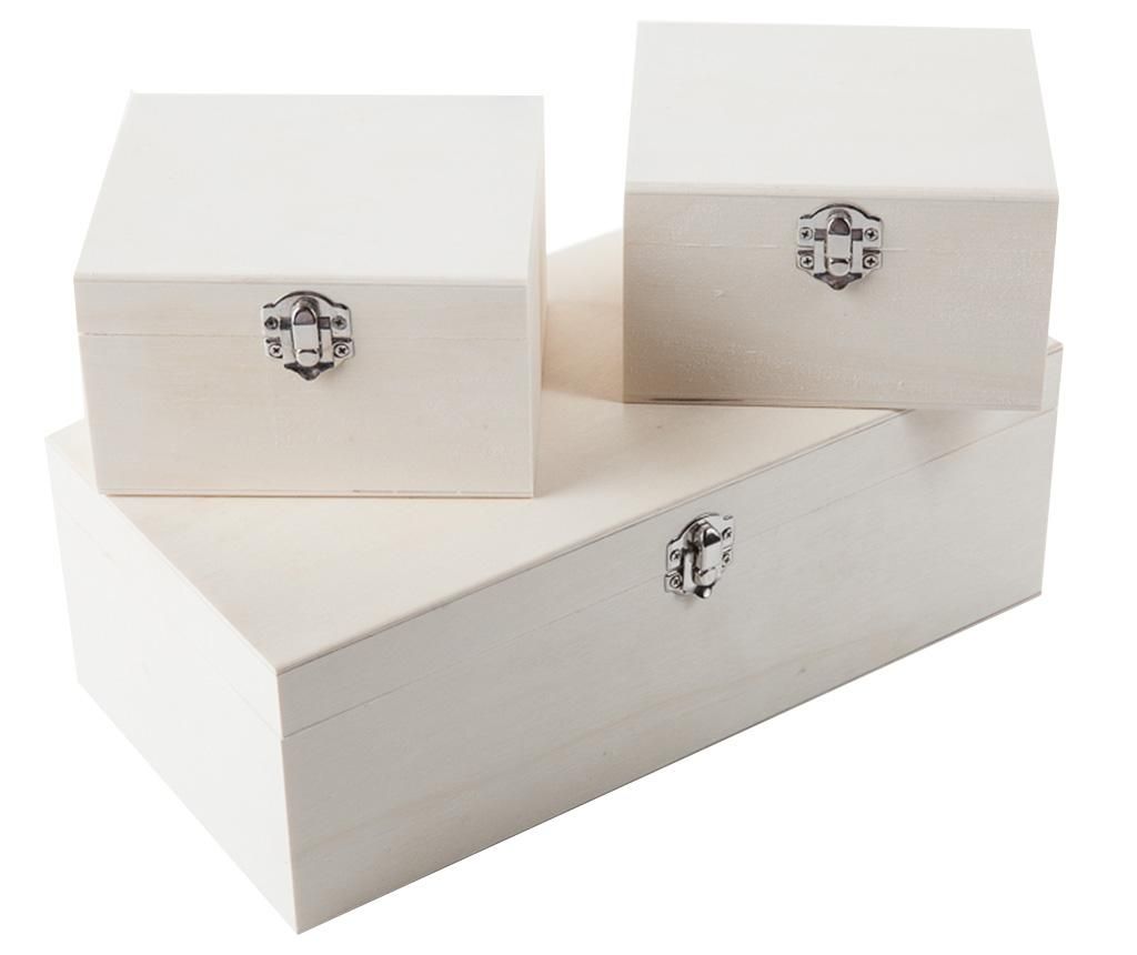 Set 3 cutii pentru depozitare Combo Silver - Luigi Dal Pozzo