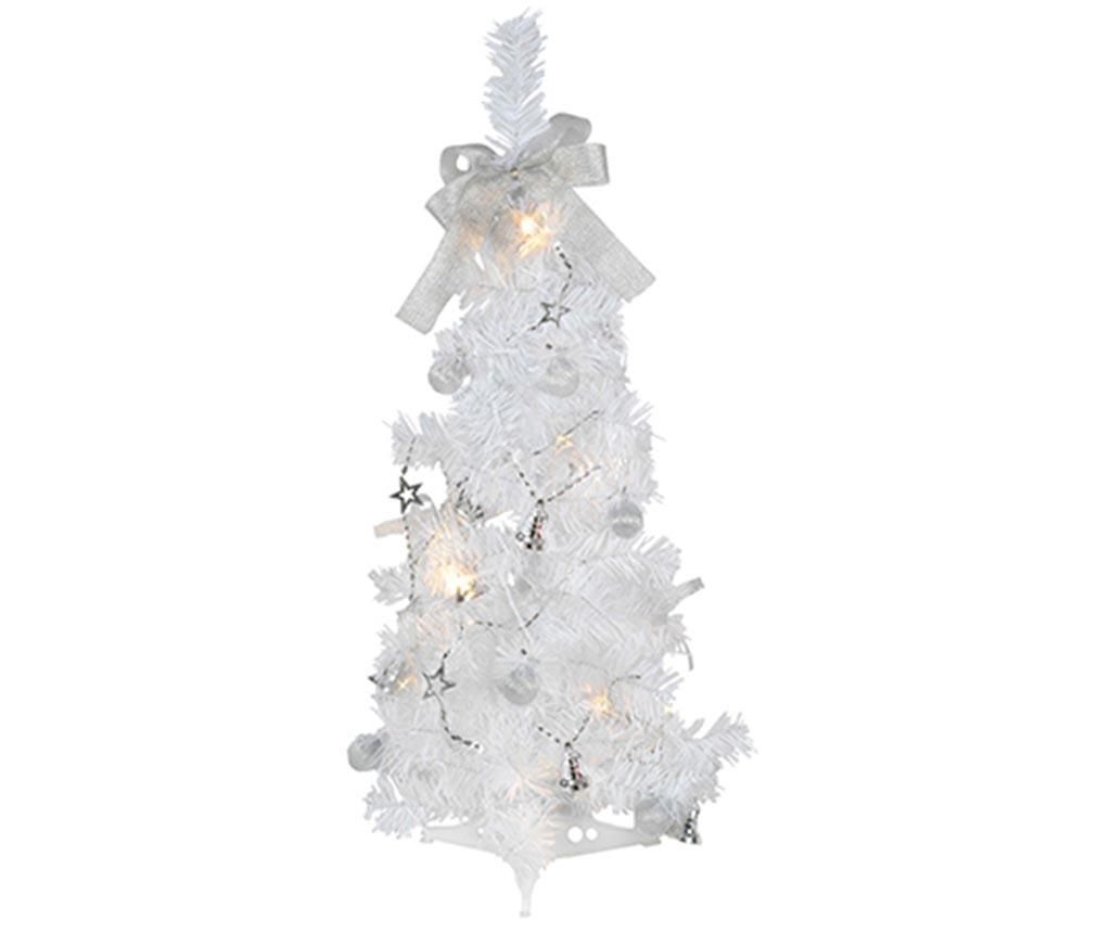 Brad artificial cu LED-uri White Tree 60 cm