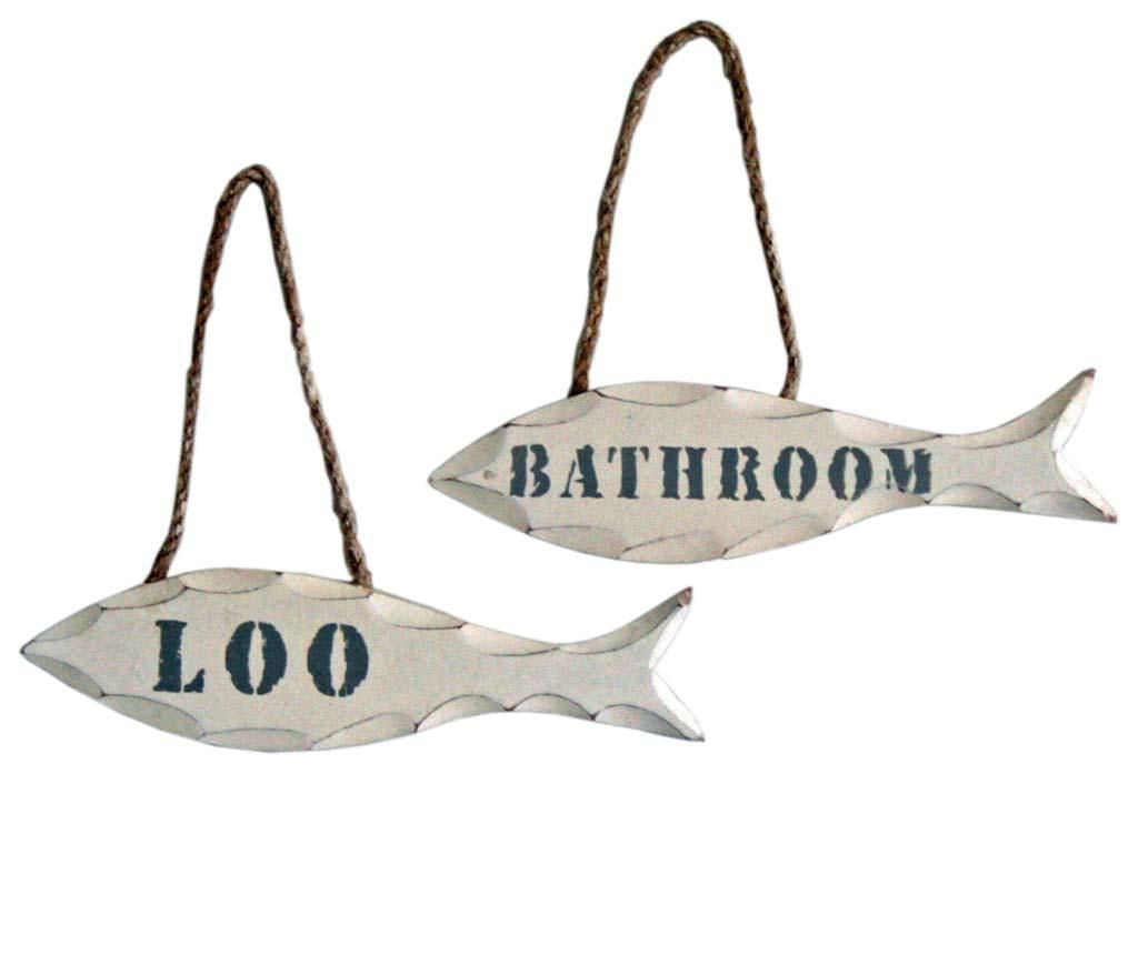 Set 2 decoratiuni de perete Loo Fish