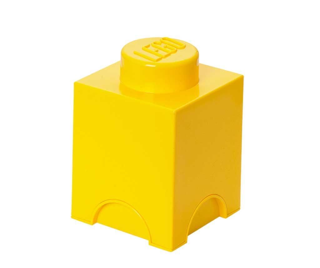 Cutie cu capac Lego Square Yellow
