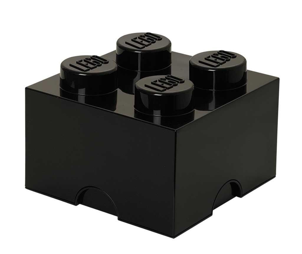 Cutie cu capac Lego Square Four Black