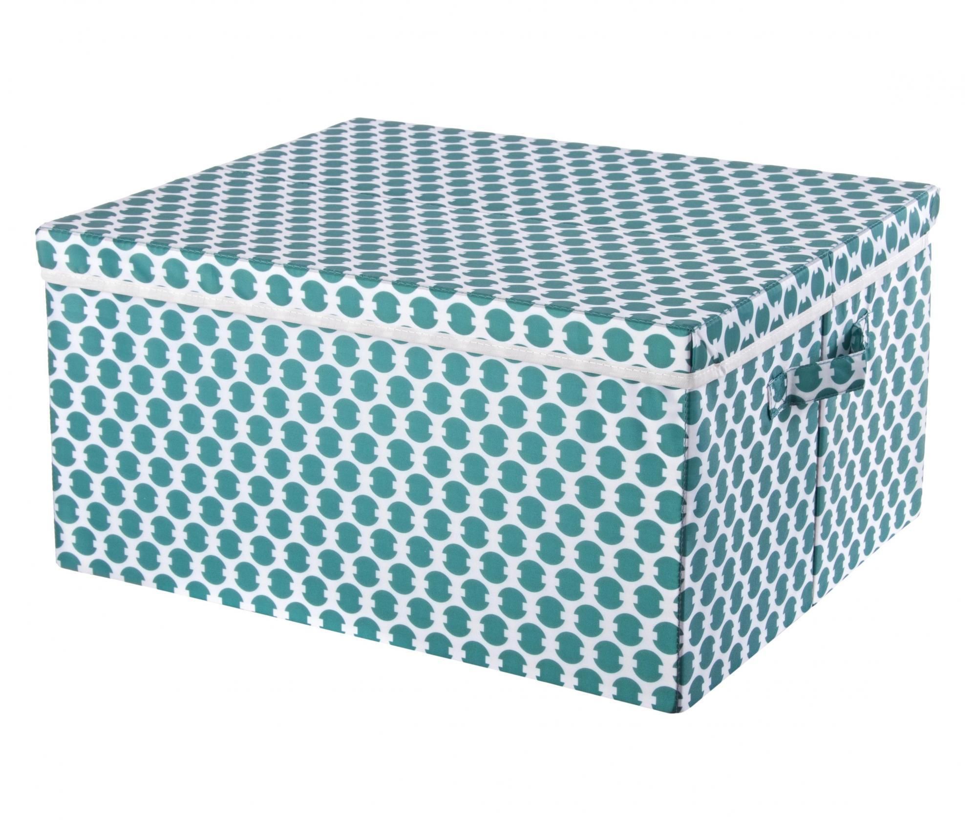 Cutie cu capac pentru depozitare Polka Dots Green Pine M