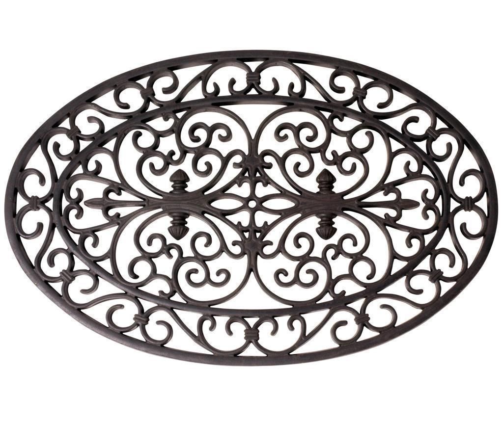 Covoras de intrare Black Motif 44.3×69.5 cm – Esschert Design, Negru Esschert Design