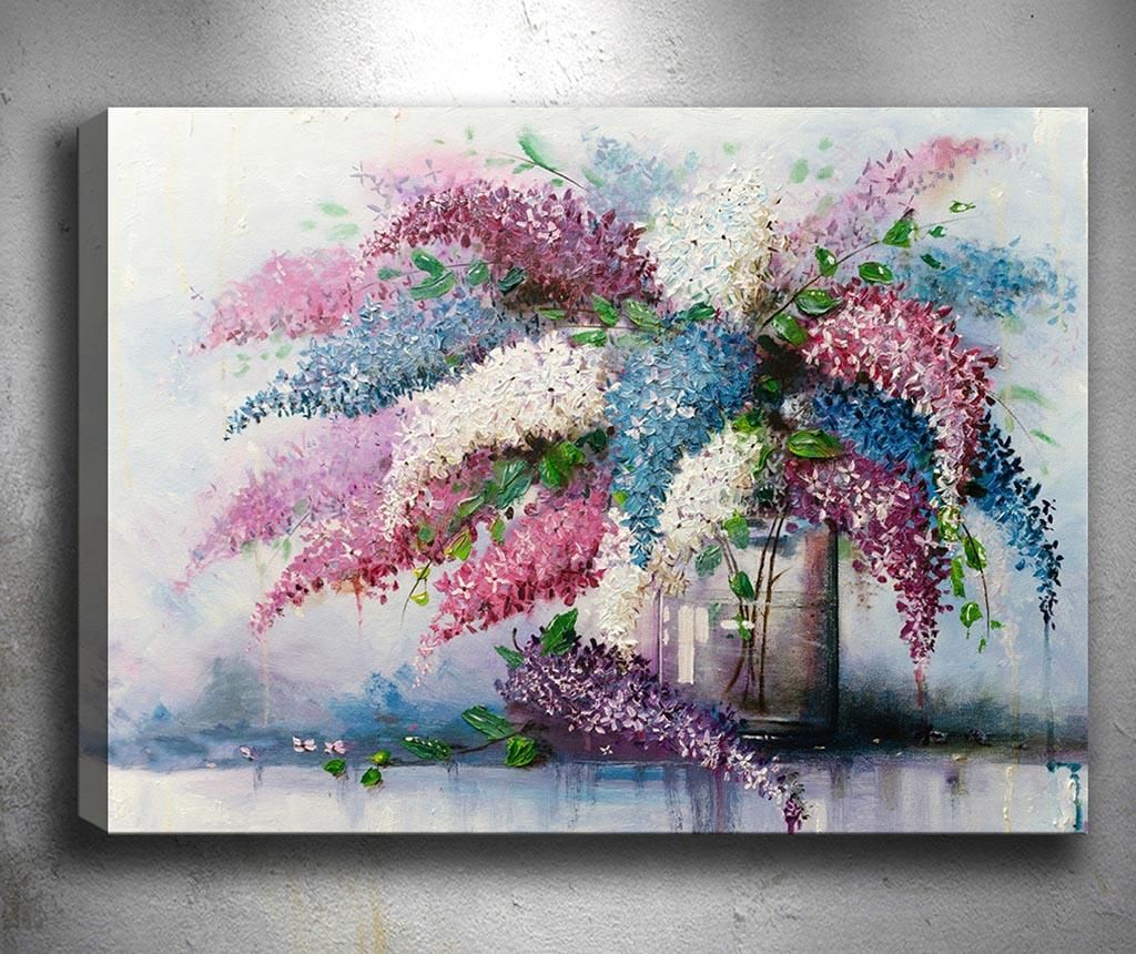 Tablou Tablo Center, Lovely Lilac, canvas imprimat cu efect 3D din 100% bumbac, 50×70 cm – Tablo Center, Multicolor Tablo Center