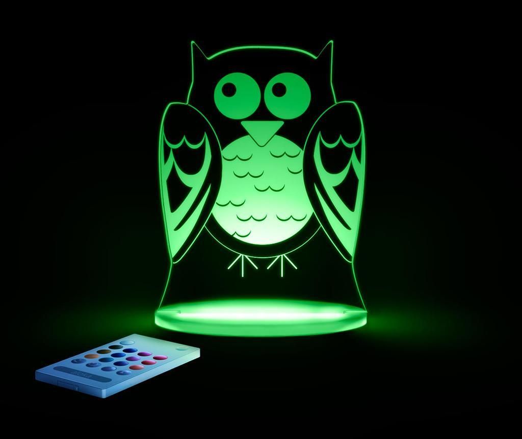 Lampa de veghe Aloka, Owl, metacrilat, 18x6x25 cm – Aloka, Multicolor Aloka