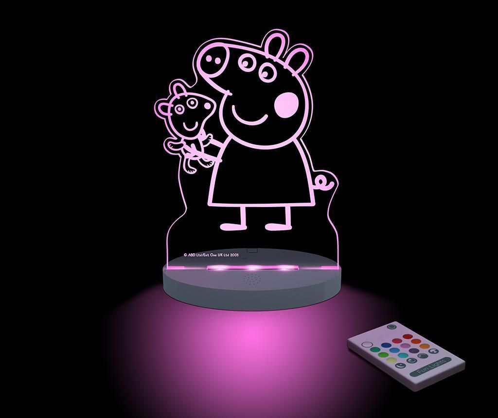 Lampa de veghe Pepa Pig, Pepa Teddy, metacrilat, 18x6x25 cm - Pepa Pig, Multicolor - 1