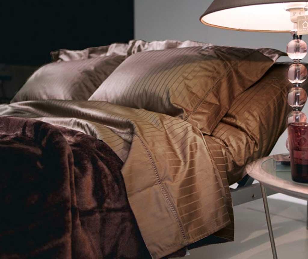 Lenjerie de pat Double Satin Jacquard Fantasy Chocolated - Guy Laroche Home