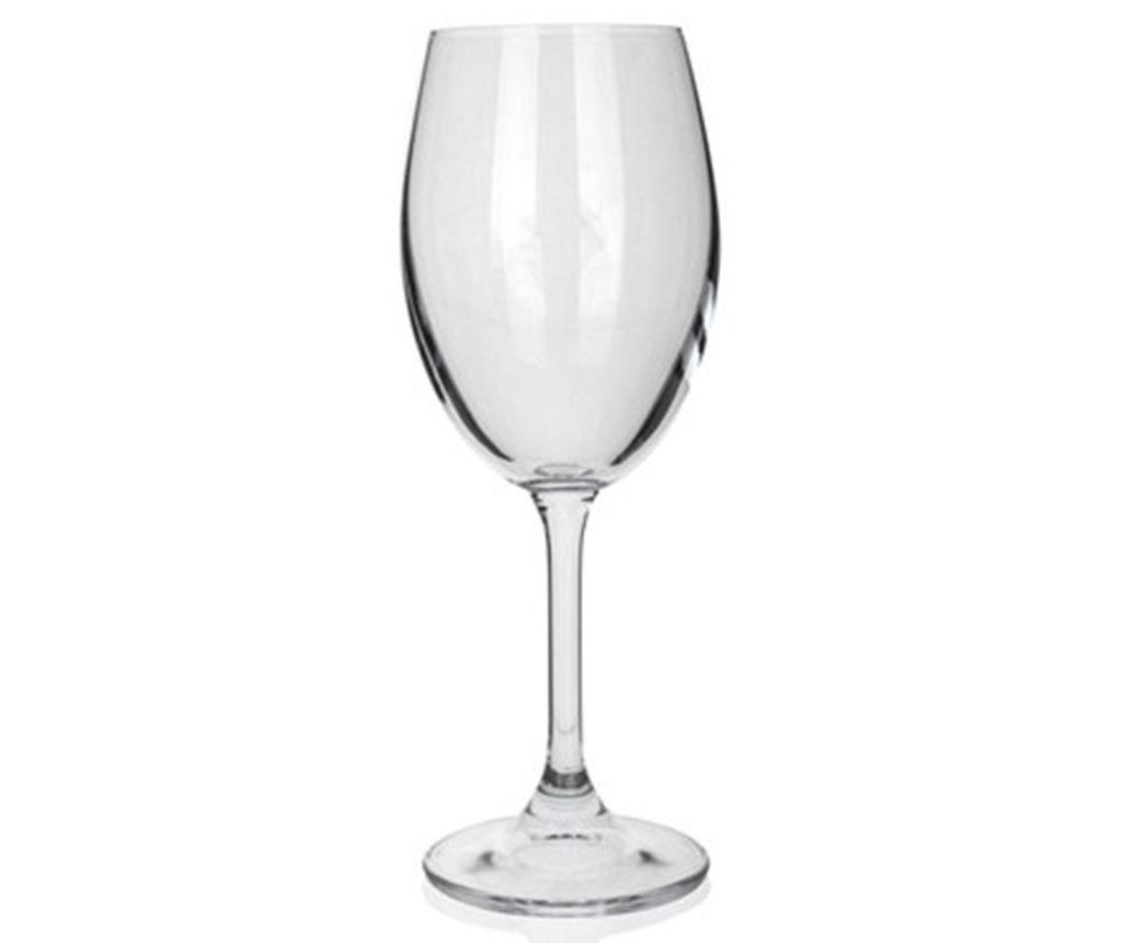 Set 6 pahare pentru vin alb Leona 230 ml - Banquet Crystal, Alb