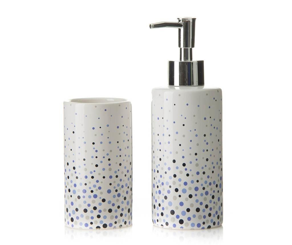 Set 2 piese pentru baie Blue Dots