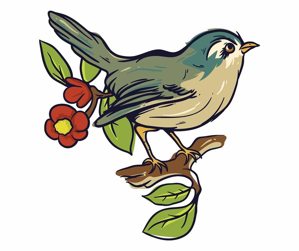 Sticker Spring Bird