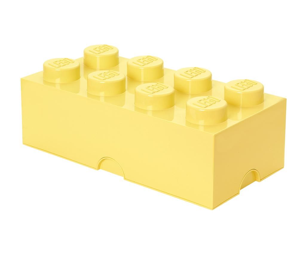 Cutie cu capac Lego Rectangular Extra Light Yellow - LEGO, Galben & Auriu