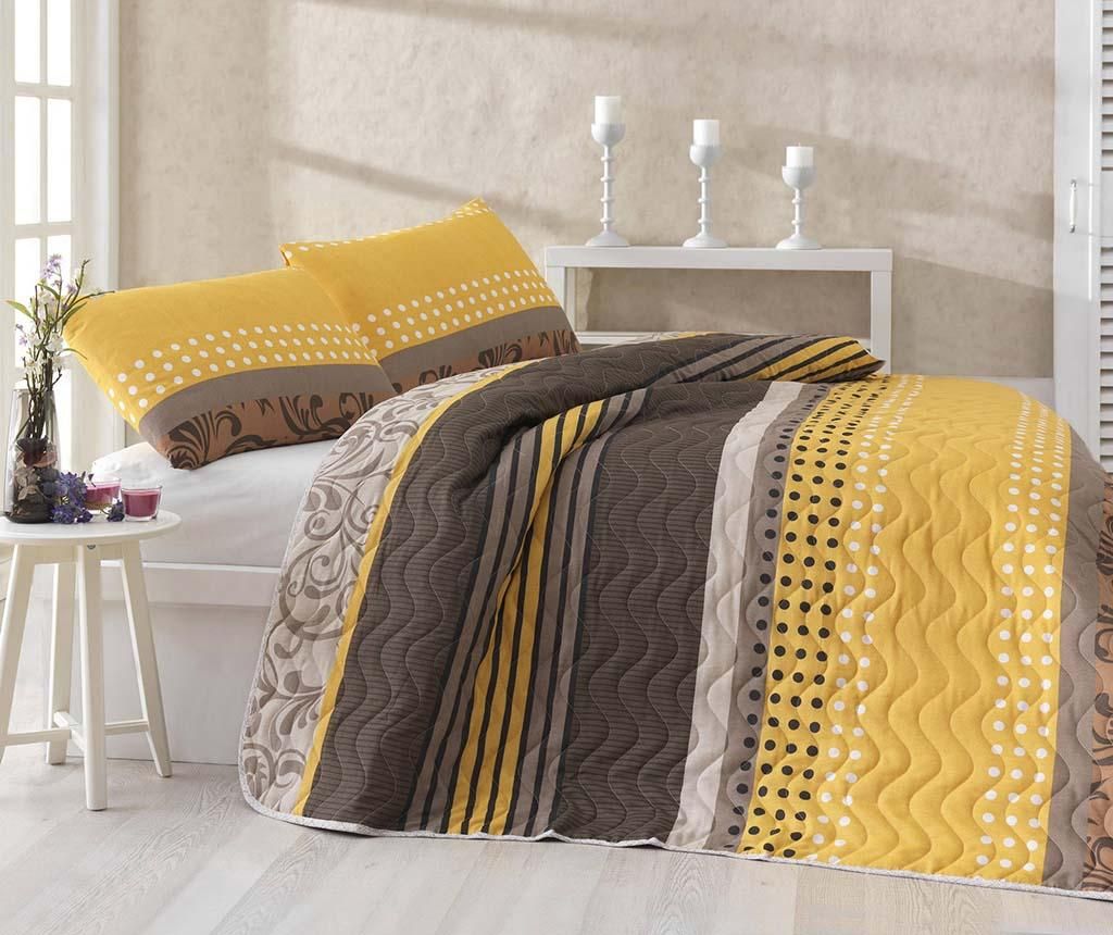 Set cuvertura matlasata Double Miranda – Eponj Home, Galben & Auriu