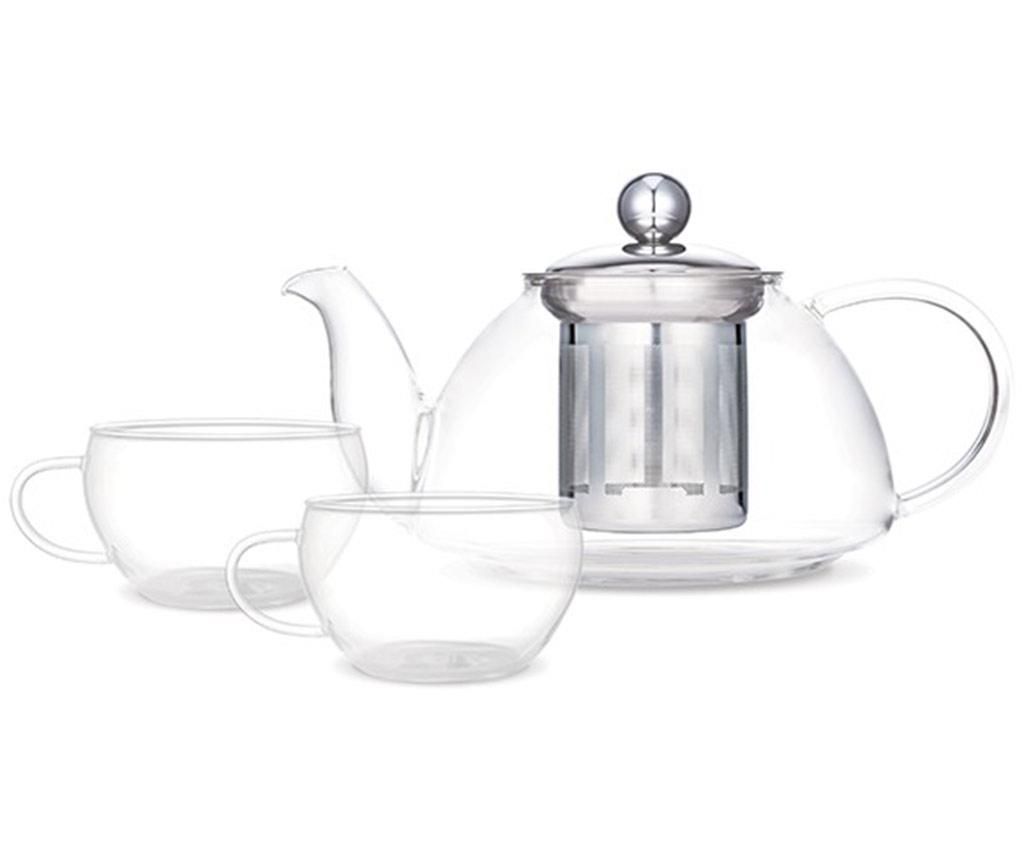 Set ceainic cu infuzor si 2 cesti Luigi Ferrero, Apollo, sticla borosilicata – Luigi Ferrero, Alb Luigi Ferrero imagine 2022