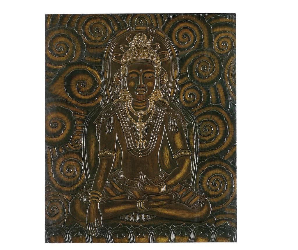 Decoratiune de perete Buddha - Moycor, Galben & Auriu imagine