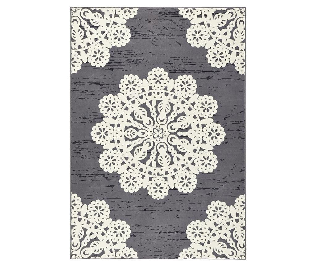 Covor Lace Grey and Cream 80x150 cm