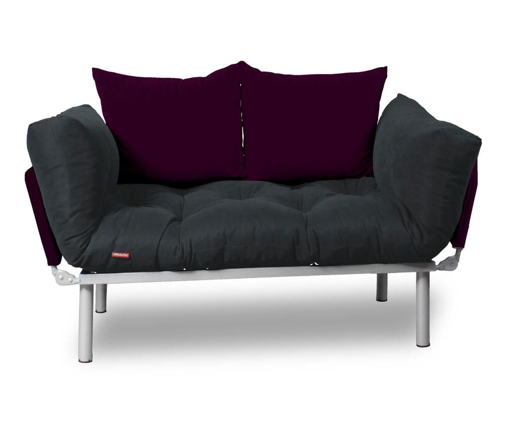 Sofa extensibila Minderim, Relax Smoked Plum - Minderim, Gri & Argintiu