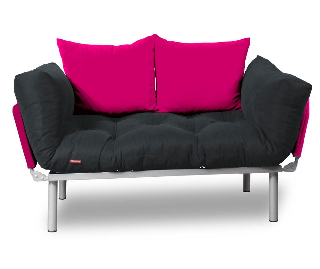 Sofa extensibila Sera Tekstil, Relax Smoked Pink - SERA TEKSTIL, Gri & Argintiu