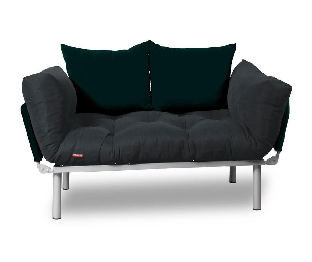 Sofa extensibila Sera Tekstil, Relax Smoked Black - SERA TEKSTIL, Gri & Argintiu