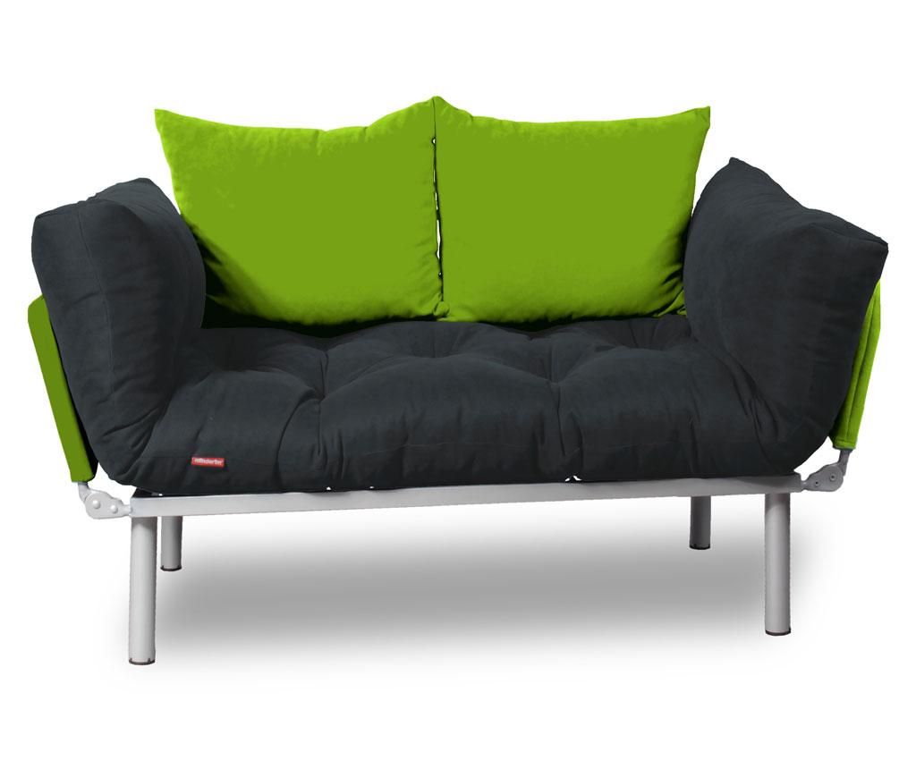 Sofa extensibila Sera Tekstil, Relax Smoked Green, gri fumuriu/verde – SERA TEKSTIL, Gri & Argintiu SERA TEKSTIL imagine 2022