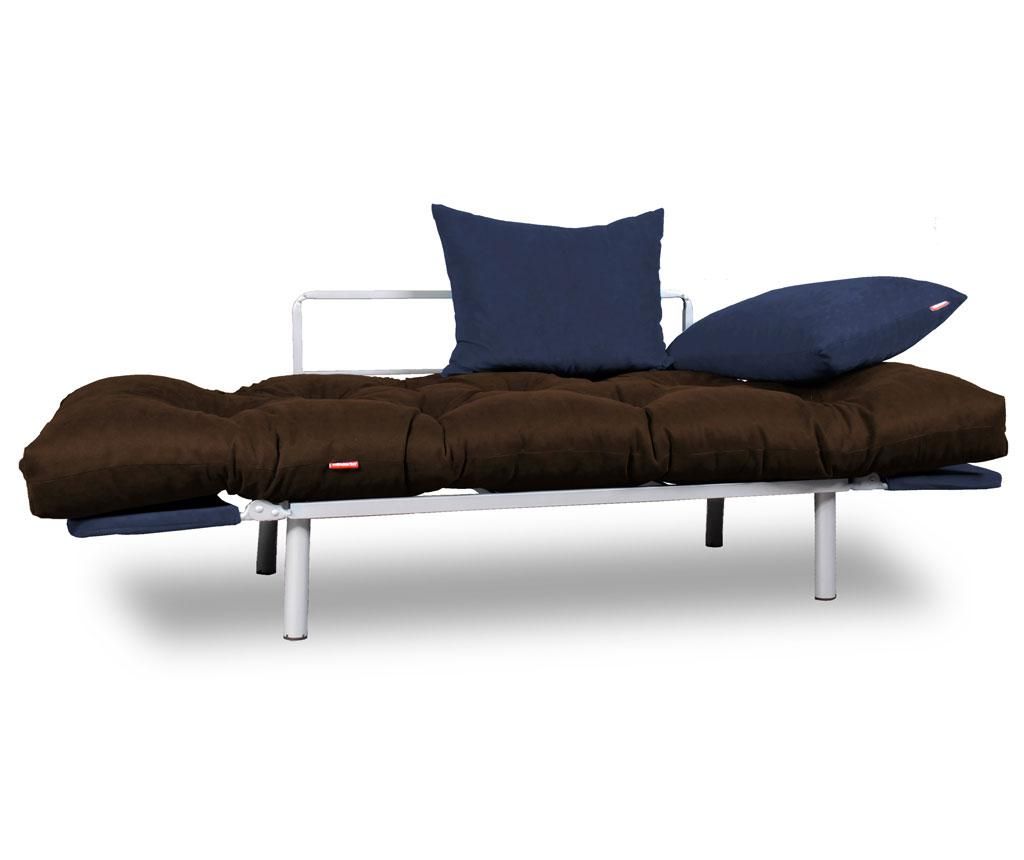 Sofa extensibila Sera Tekstil, Relax Brown Navy - SERA TEKSTIL, Albastru - 2 | YEO