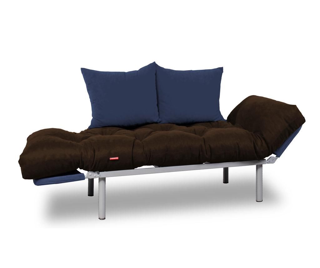 Sofa extensibila Sera Tekstil, Relax Brown Navy - SERA TEKSTIL, Albastru - 1 | YEO