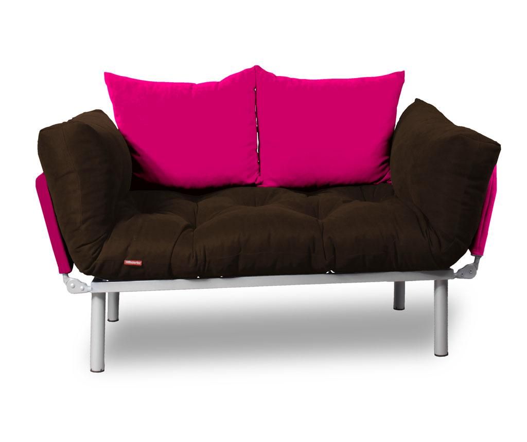 Sofa extensibila Sera Tekstil, Relax Brown Pink - SERA TEKSTIL, Maro