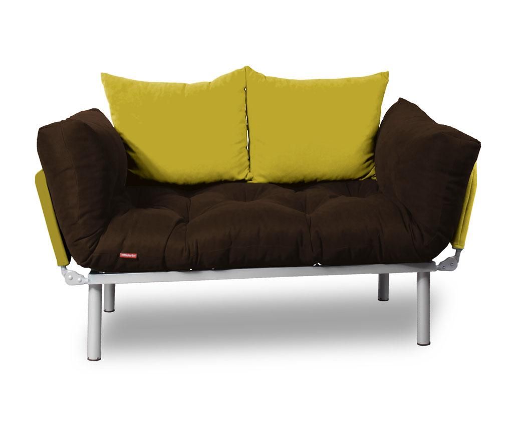 Sofa extensibila Minderim, Relax Brown Yellow - Minderim, Maro