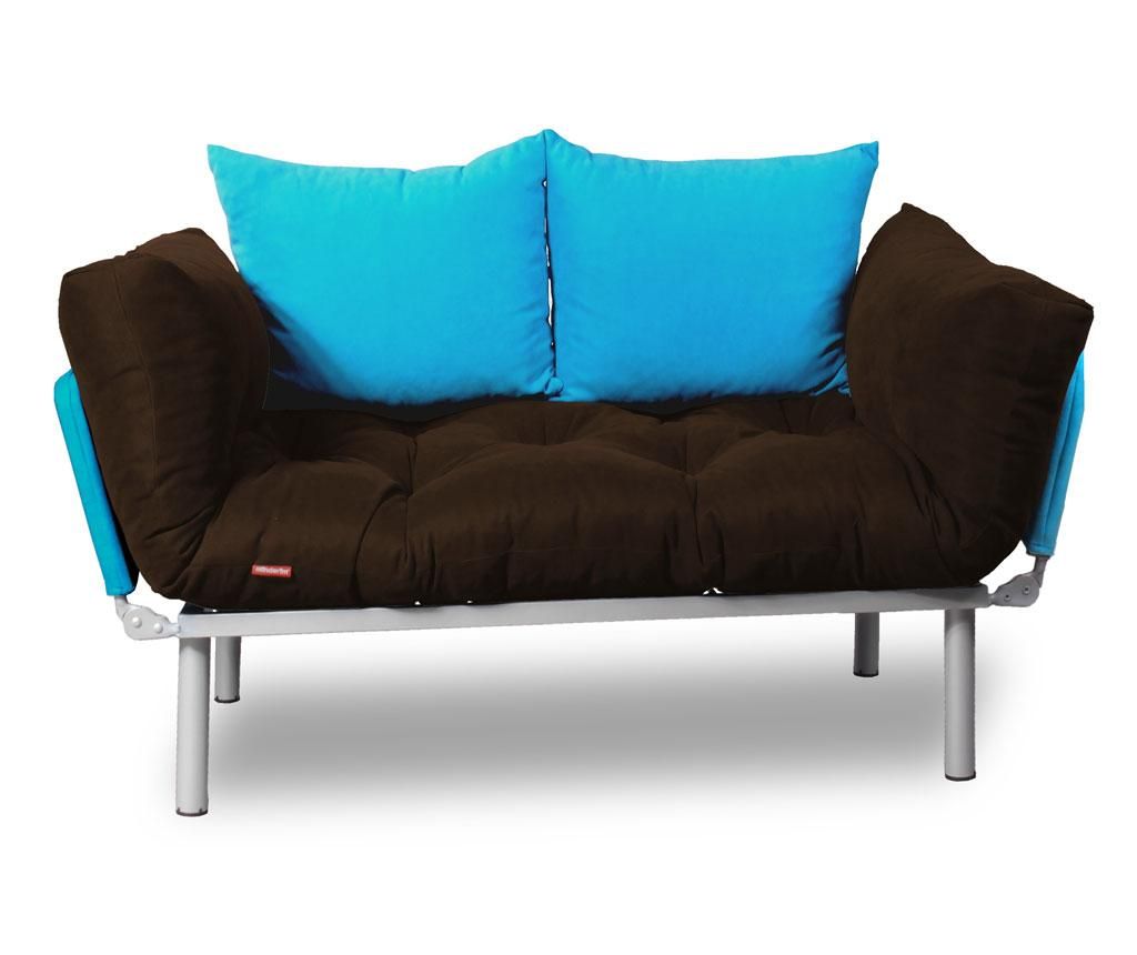 Sofa extensibila Minderim, Relax Brown Turquoise - Minderim, Maro