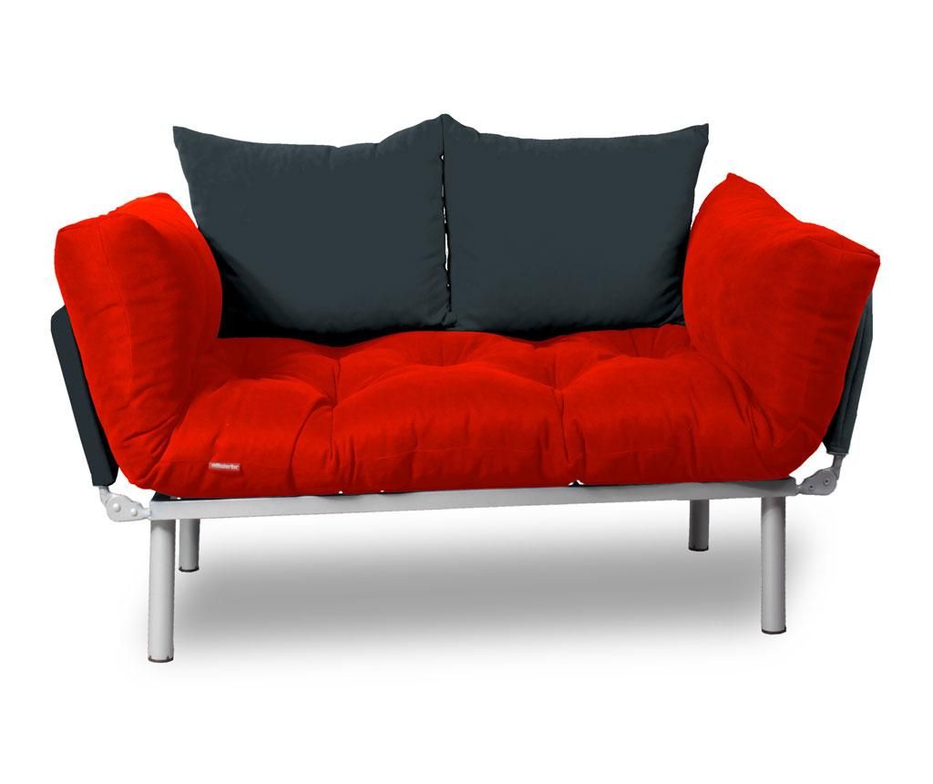 Sofa extensibila Sera Tekstil, Relax Red Smoked - SERA TEKSTIL, Gri & Argintiu