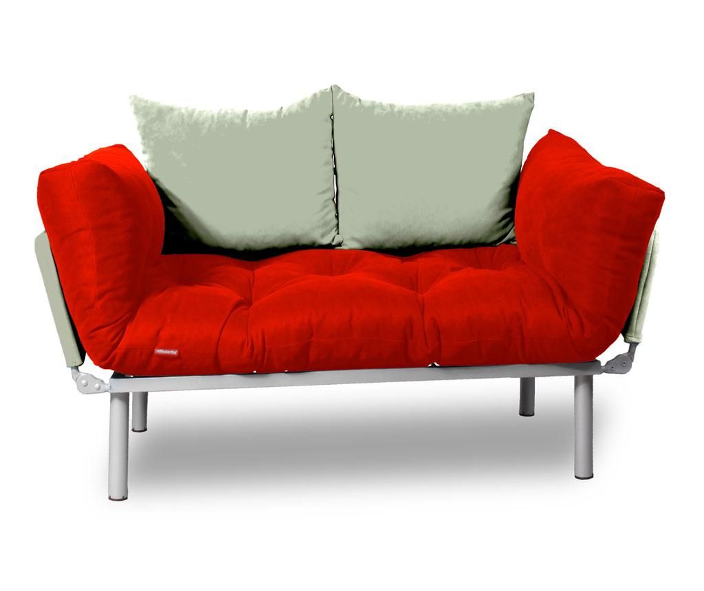 Sofa extensibila Sera Tekstil, Relax Red Cream - SERA TEKSTIL, Crem