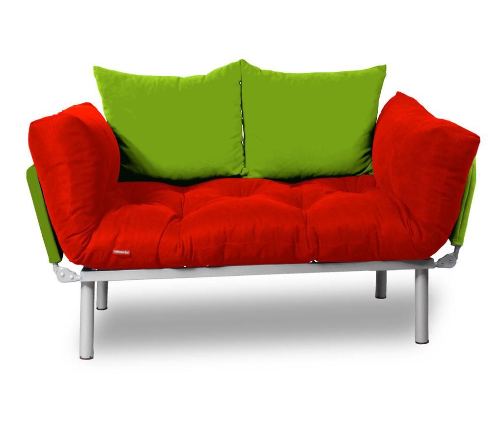 Sofa extensibila Sera Tekstil, Relax Red Green - SERA TEKSTIL, Rosu