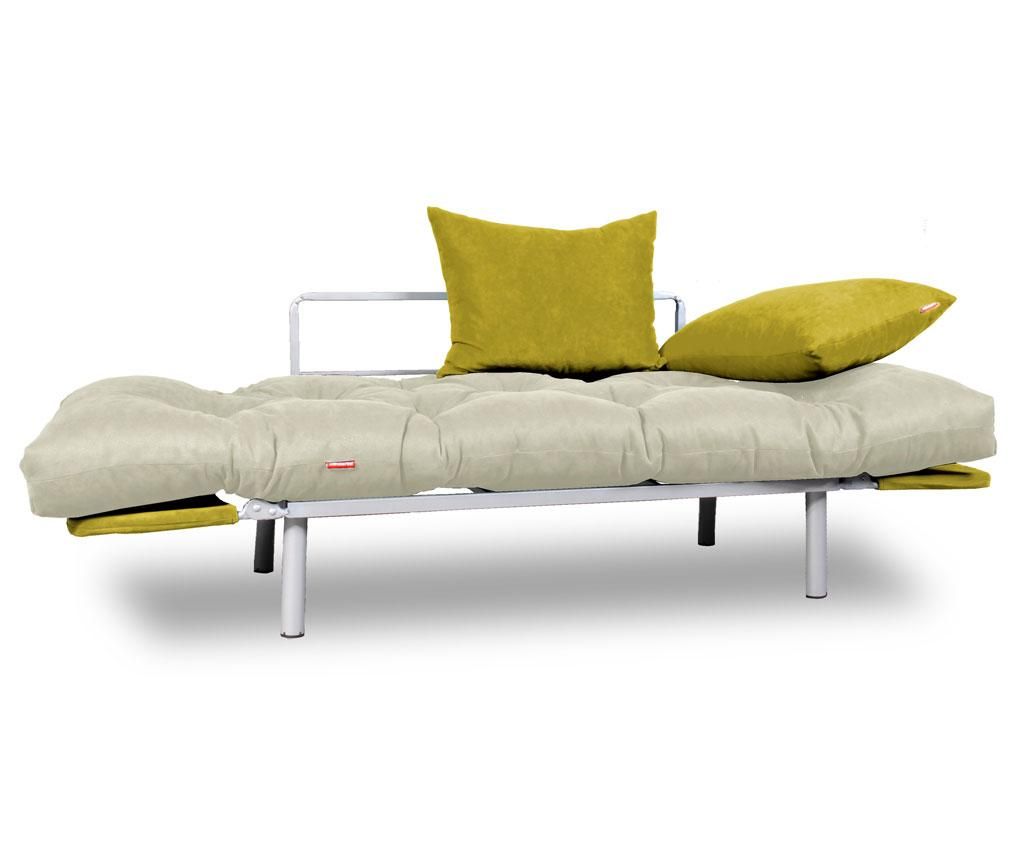 Sofa extensibila Sera Tekstil, Relax Cream Yellow - SERA TEKSTIL, Crem - 2 | YEO