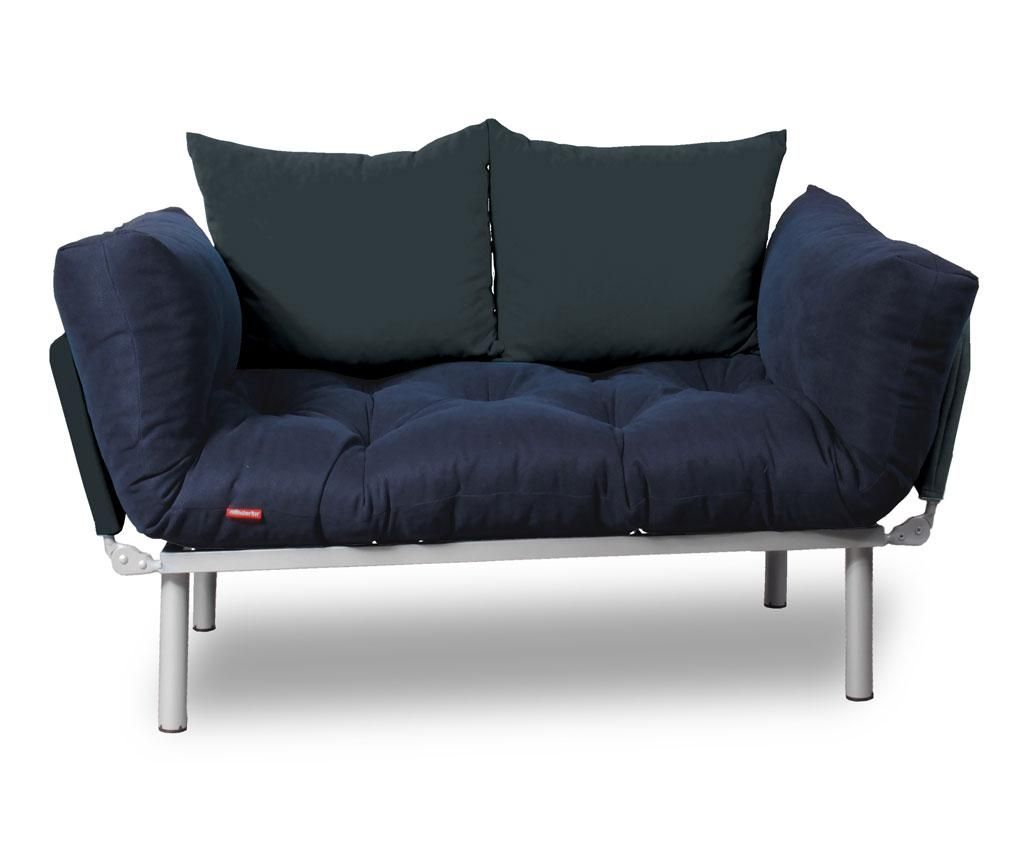 Sofa extensibila Sera Tekstil, Relax Navy Smoked - SERA TEKSTIL, Albastru