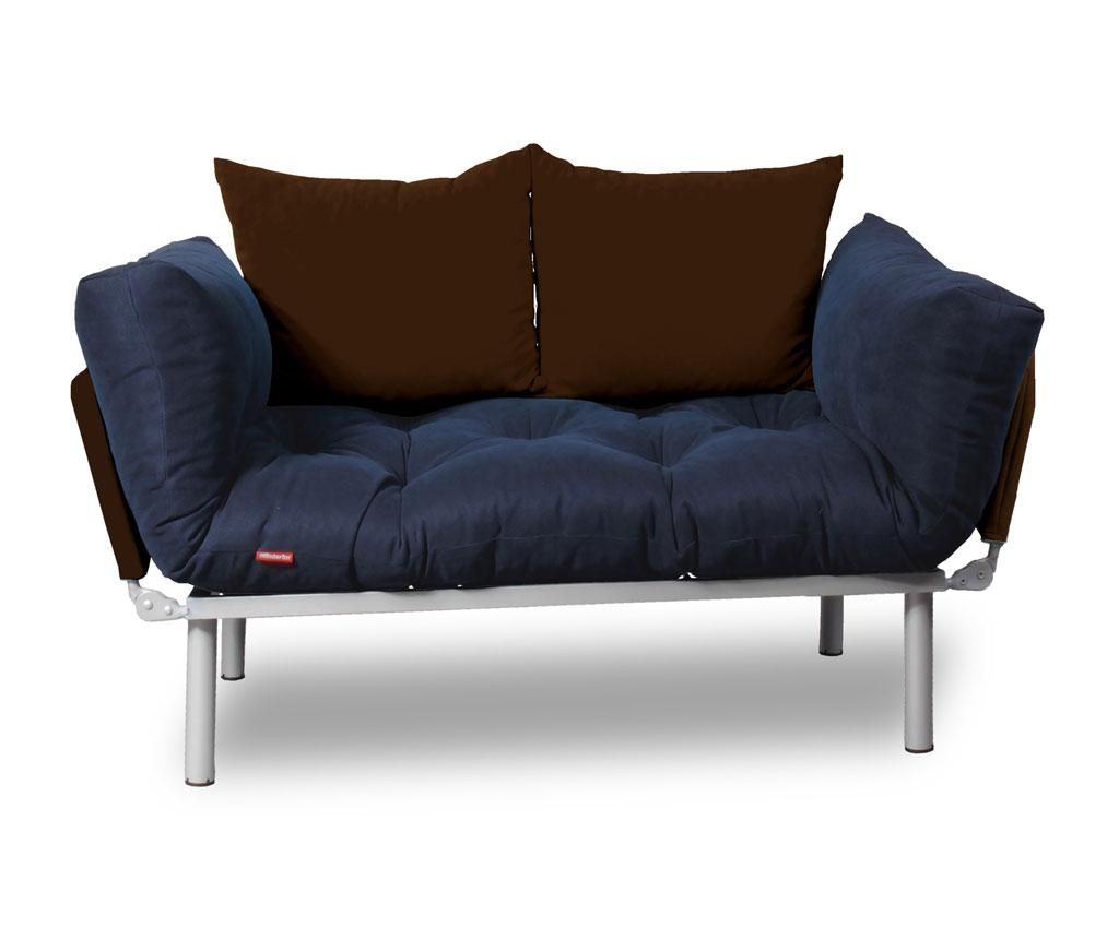 Sofa extensibila Sera Tekstil, Relax Navy Brown - SERA TEKSTIL, Albastru