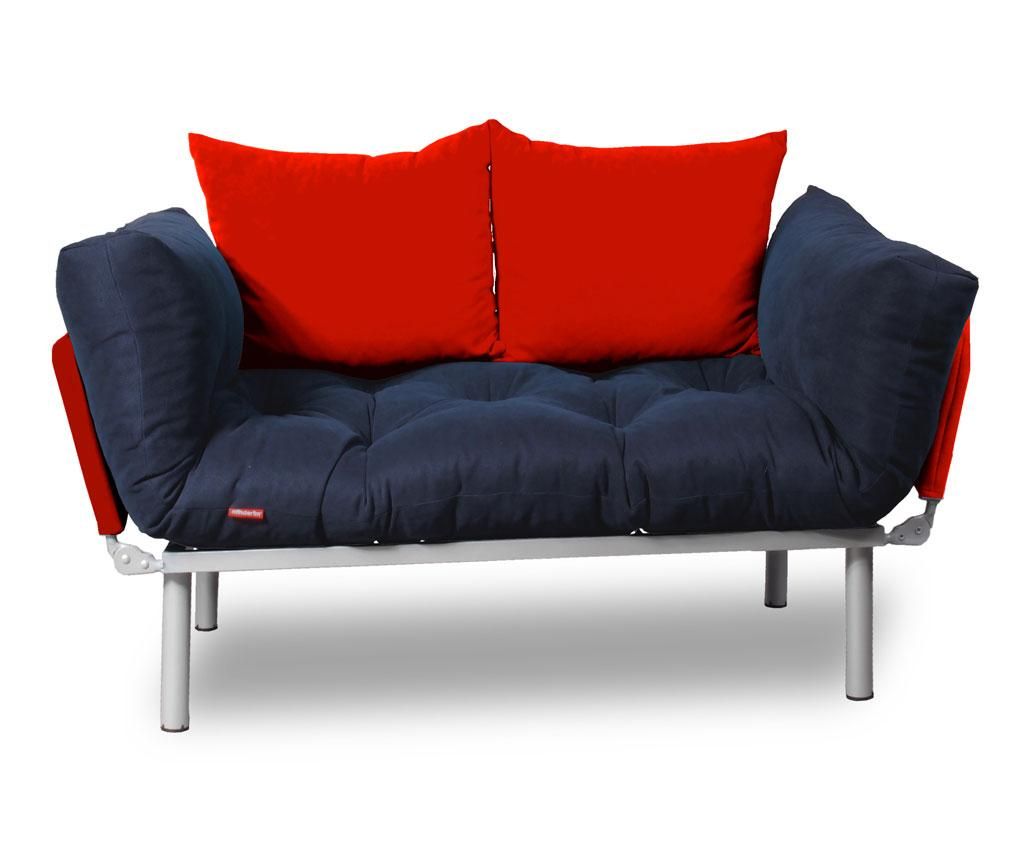 Sofa extensibila Sera Tekstil, Relax Navy Red - SERA TEKSTIL, Albastru