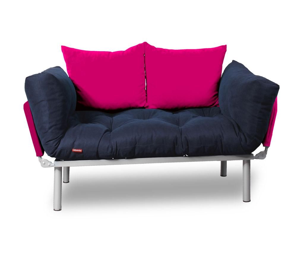 Sofa extensibila Sera Tekstil, Relax Navy Pink - SERA TEKSTIL, Albastru