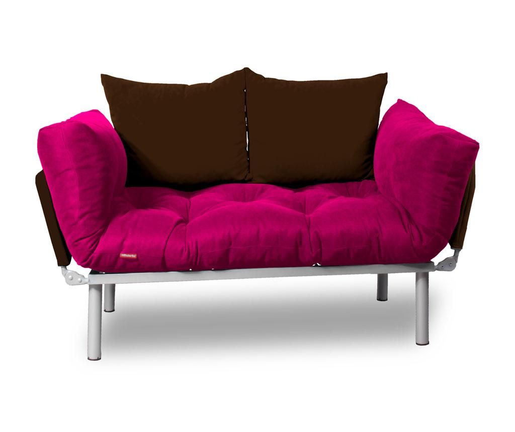 Sofa extensibila Sera Tekstil, Relax Pink Brown - SERA TEKSTIL, Maro